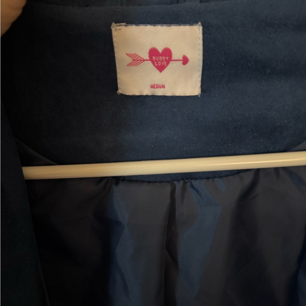 Fringe Faux Suede Jacket - Blue - Picture 3 of 6